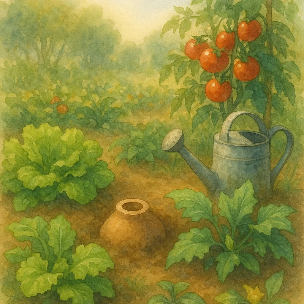 Oya dans une potager - Parabole de l'oya